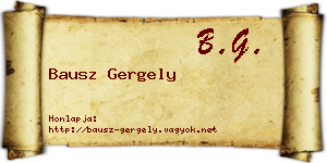 Bausz Gergely névjegykártya