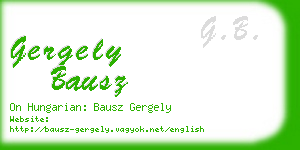 gergely bausz business card